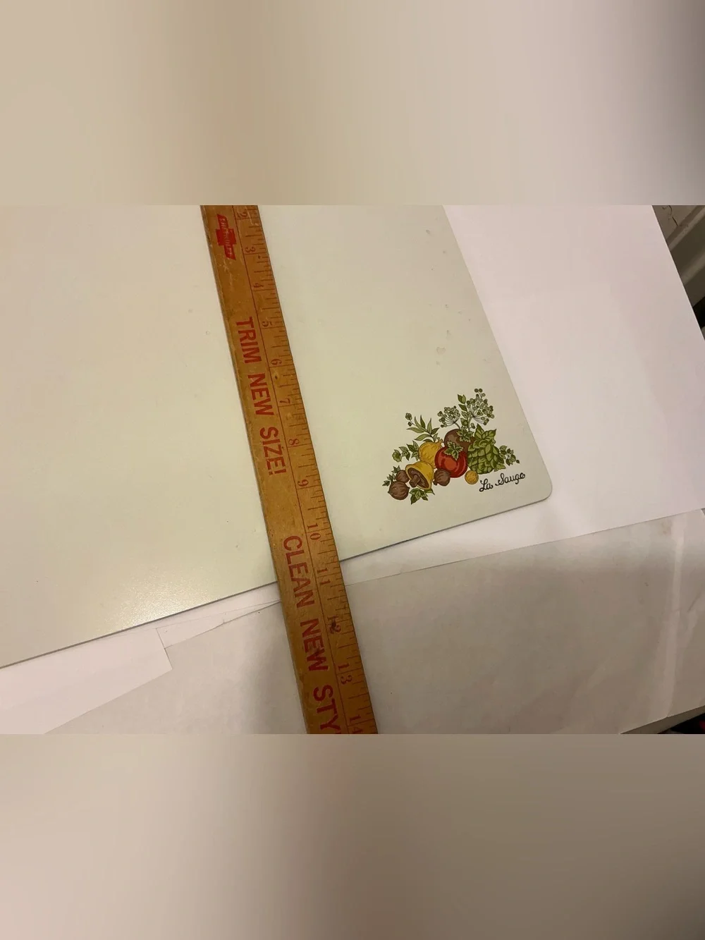 Vintage Corning Ware Wildflower Counter Saver Glass Cutting Board Rectangular